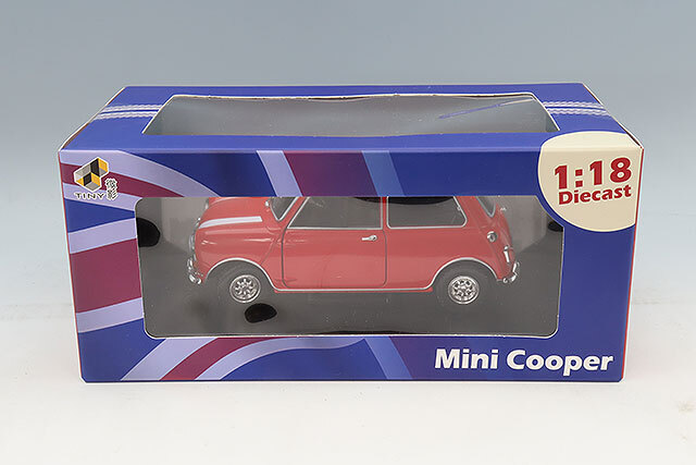 Tiny 1/18 ミニクーパー レッド ユニオンジャック ルーフ