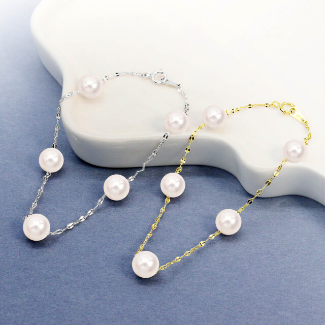 ブレスレット レディース あこや本真珠 花珠 7.0～7.5mm UP 5珠 パール