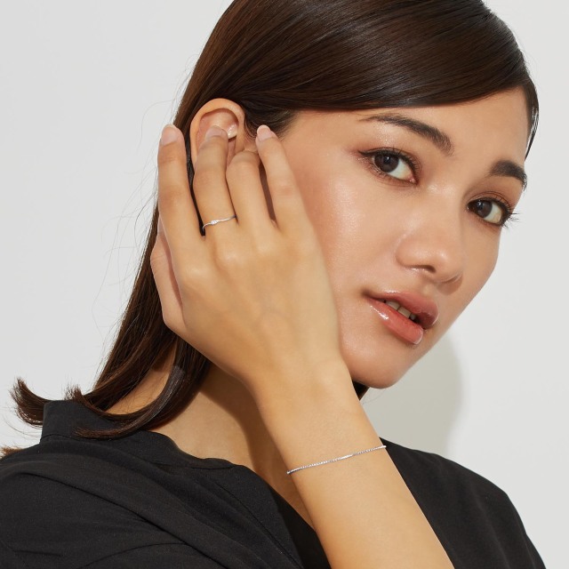 チェーン ブレスレット pt850 プラチナ ベネチアン 幅 0.85mm 約 1.5g