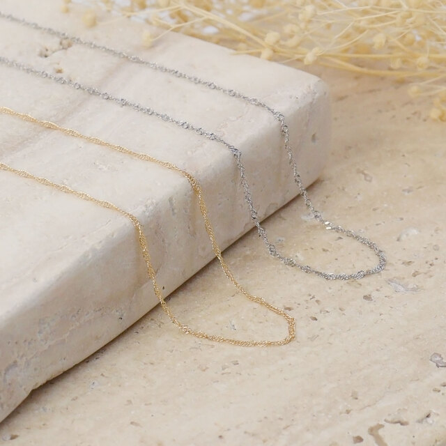 ネックレス チェーン スクリューチェーン K18 ゴールド 18金 lc70-0003-yg