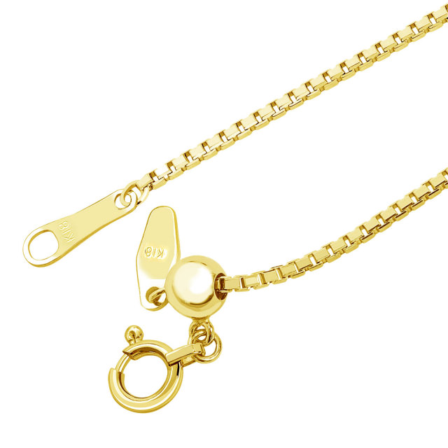 ゴールド チェーン ネックレス 18金 K18 ベネチアン 幅1.1mm 約4.66g