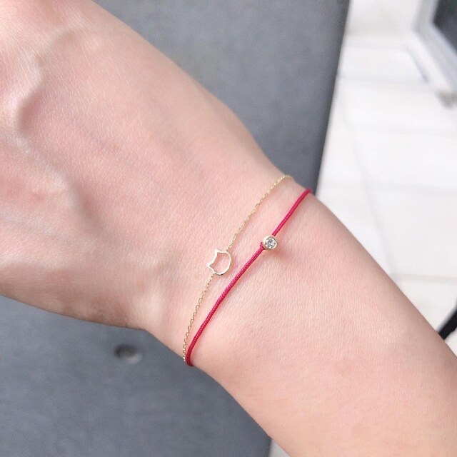 ピナコテーカ 730 キャット フェイス シルエット 猫 ブレスレット 18金