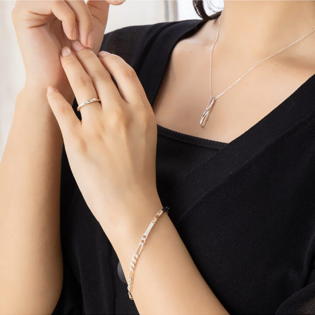 即日発送】【刻印可】シルバーチェーン プレートブレスレット