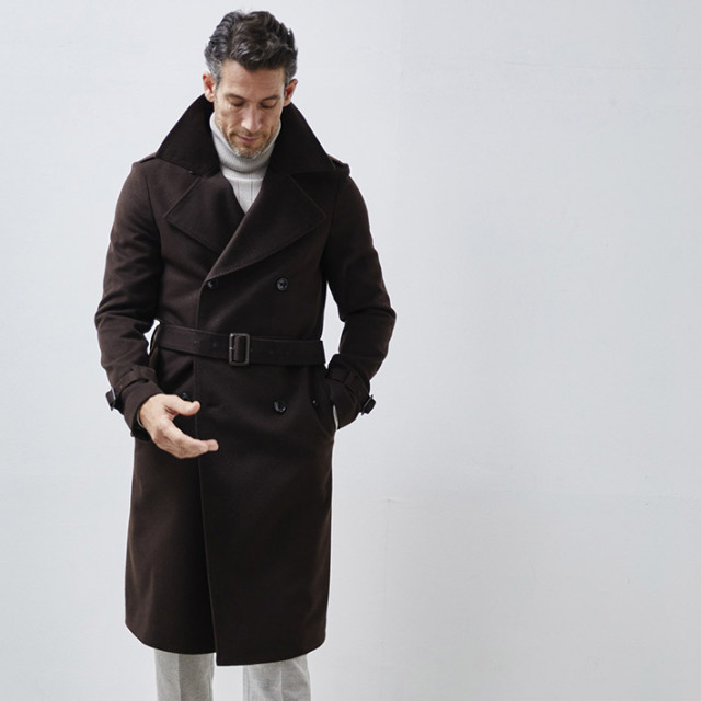 SALE ピアツェンツァ カシミヤ トレンチコート イタリア 秋冬 630807 G