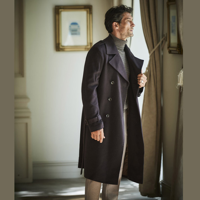 SALE ピアツェンツァ カシミヤ トレンチコート イタリア 秋冬 630807 G