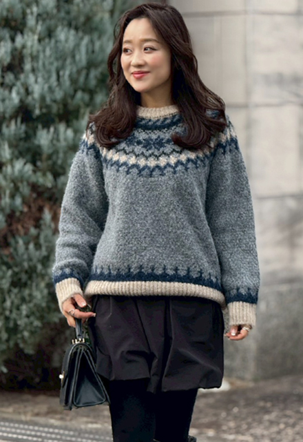 ノルディック柄ニット【7f-831-06097】