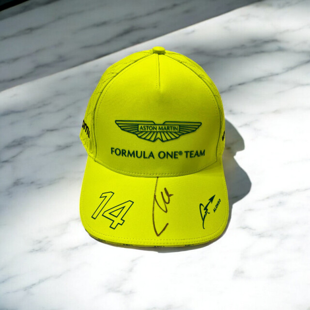 F.アロンソ直筆サイン入ドライバーズキャップイエロー(市販品) F1