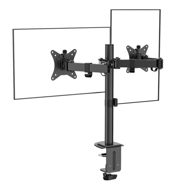 デュアルモニターアーム 横並び2画面 17～32インチ対応、耐荷重～9kg 4