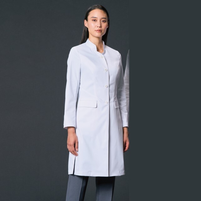 JK113 コシノジュンコ 住商モンブラン 診察衣 シングルボタン 女性用