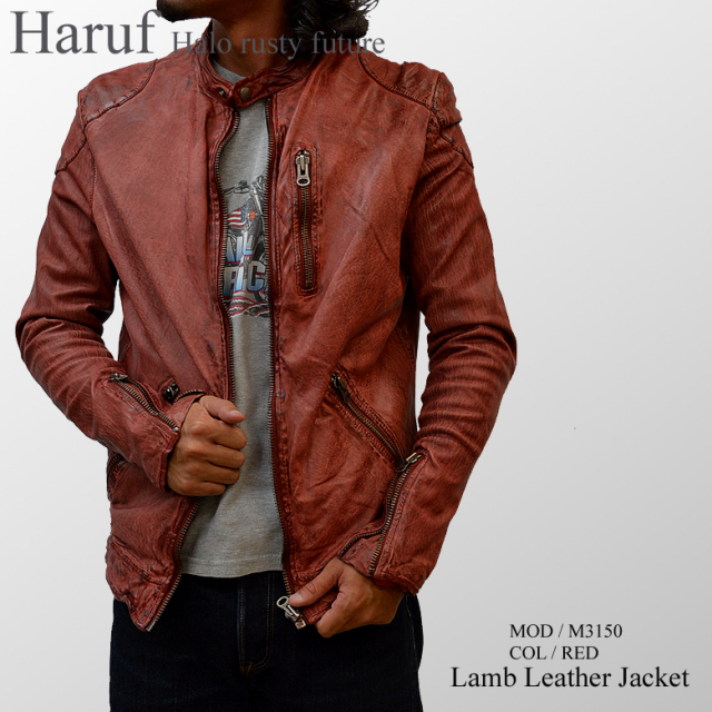 ビンテージ加工 レザージャケット 革ジャン ライダースジャケット