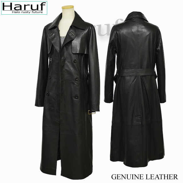 レザーコート トレンチコート ロングコート レディース 本革 イタリア