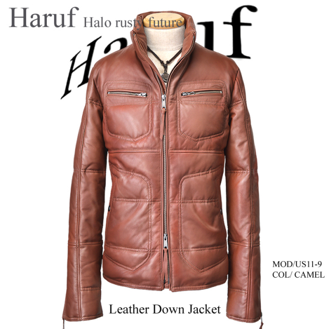 レザージャケット ダウンジャケット メンズ 本革 革ジャン ライダース
