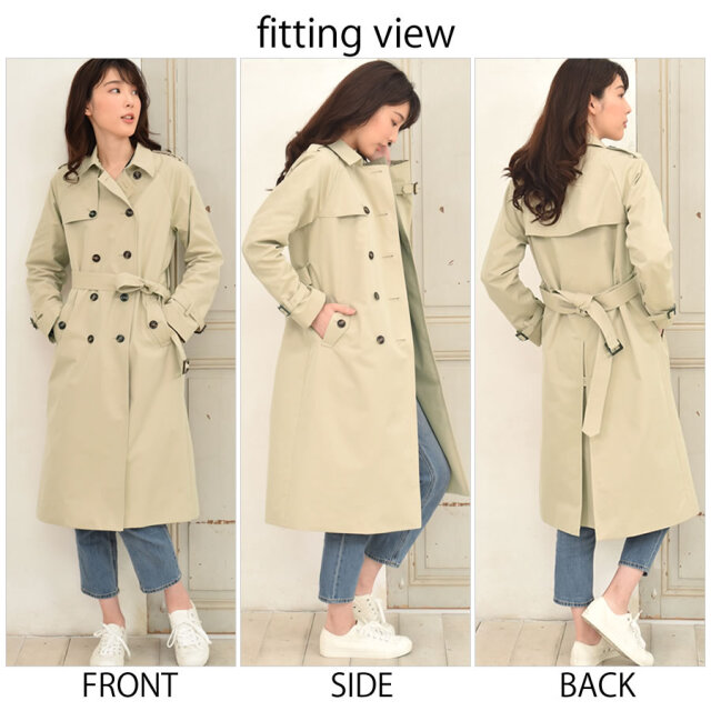 20%OFF 会員価格適用外】[Merfirge]【弱撥水加工】綿混 トレンチ