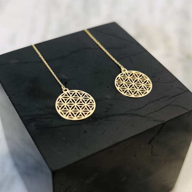 フラワーオブライフペンダントヘッド（シルバー925ロジウムコート）