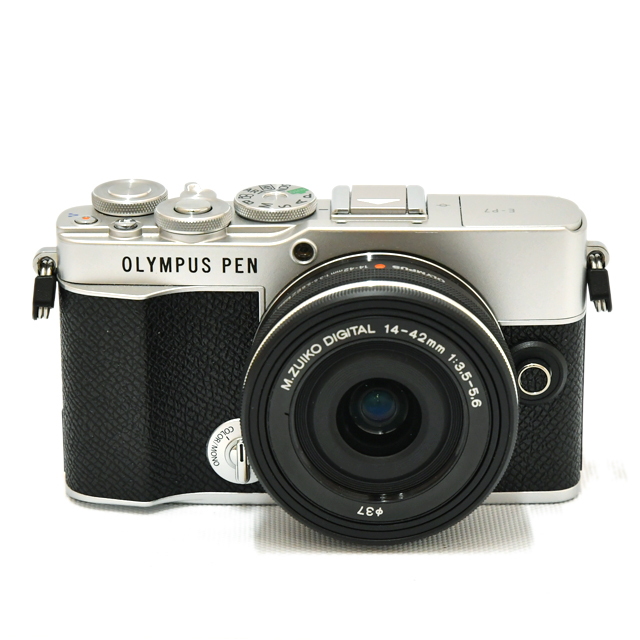 中古】オリンパス ミラーレス一眼 PEN E-P7 シルバー・ M.ZUIKO 14