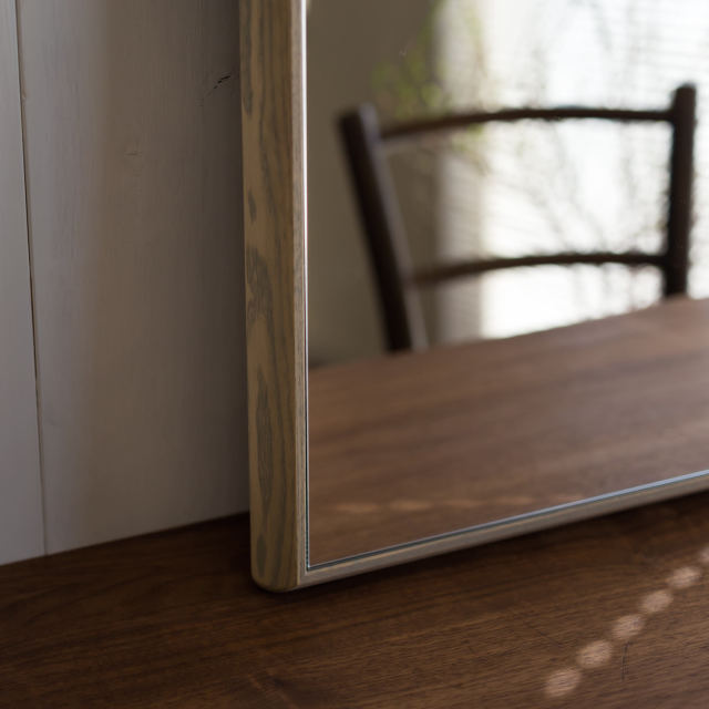 ステラ ウォールミラー ホワイトアッシュ W44×44 壁掛け 全身 鏡
