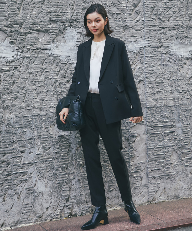 ダブルジャケット＆ワイドパンツスーツセット 【品番:so1-207103】