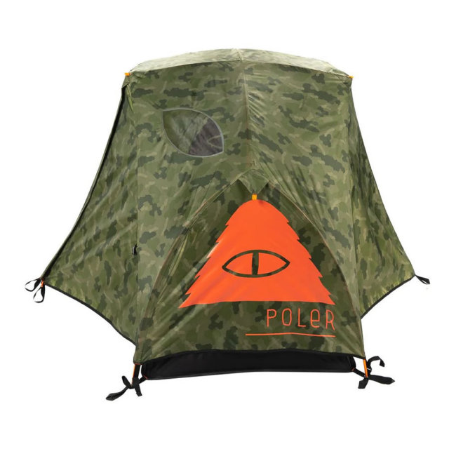 美品 POLeRポーラー ONEMAN TENT 軽量 簡易設営 オレンジ ソロ POLeR