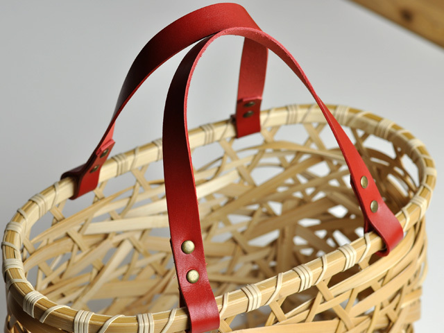 やたら編み 竹かごバッグ/かごバッグ/竹バッグ/乱れ編み/ハンドバッグ