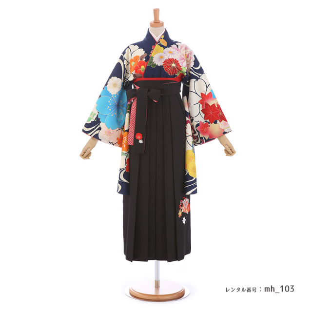 卒業式 袴 レンタル フルセット 女 レトロモダン 小学校卒業 セット