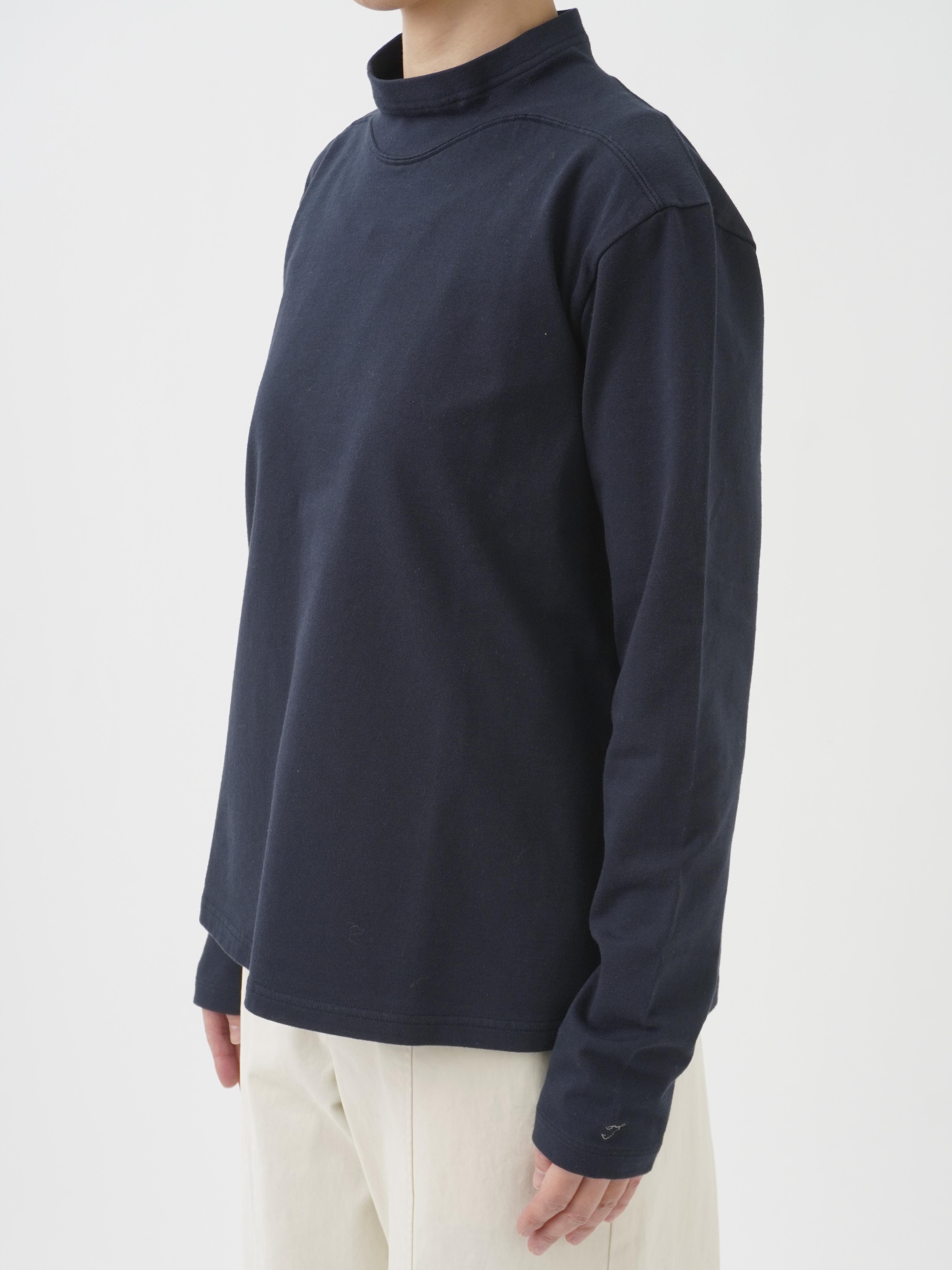 コットン天竺 ハイネックTシャツ