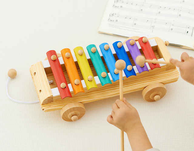 シロフォンカー｜エドインター｜木のおもちゃ ポプリの森