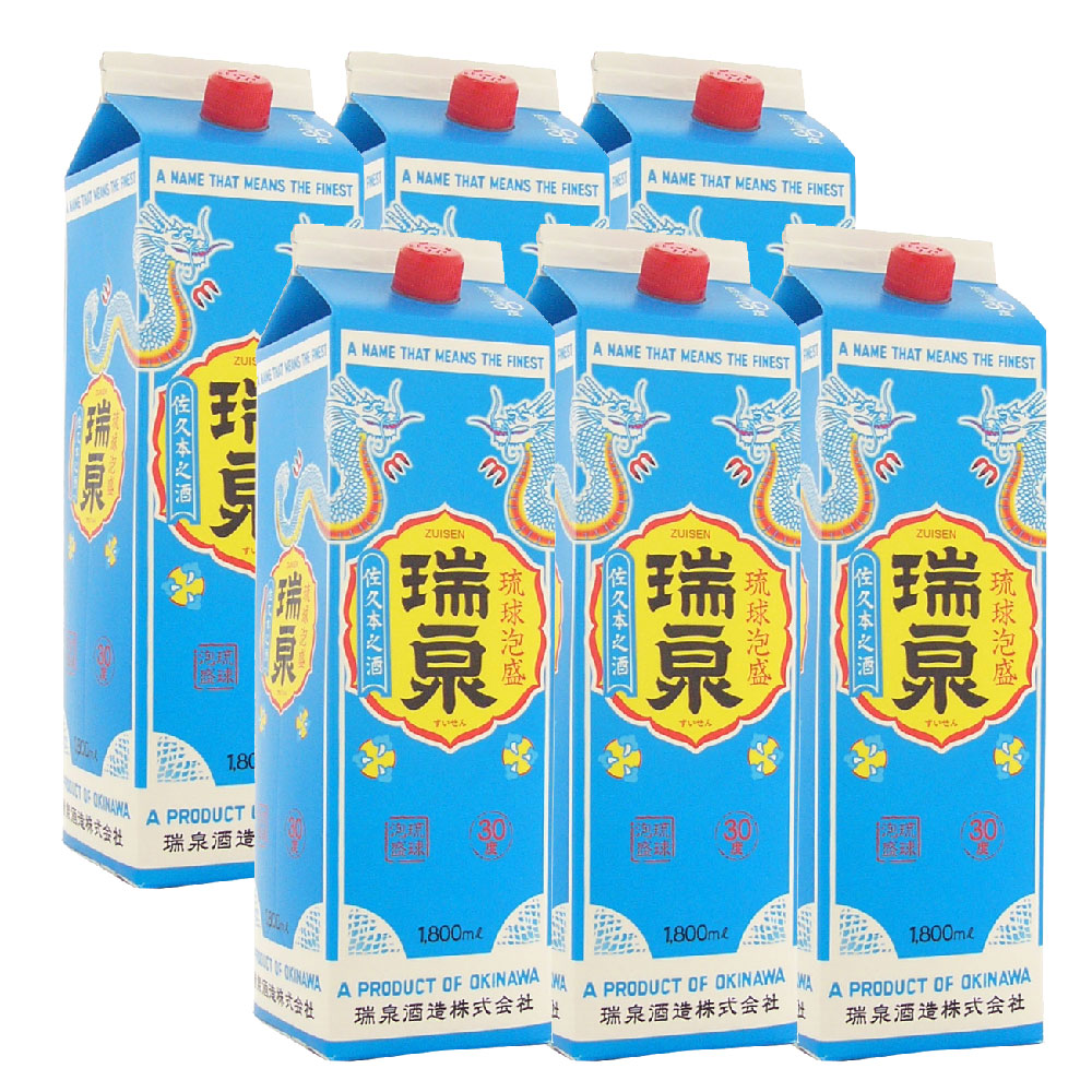 送料無料】瑞泉 30度 紙パック 1800ml×6本セット