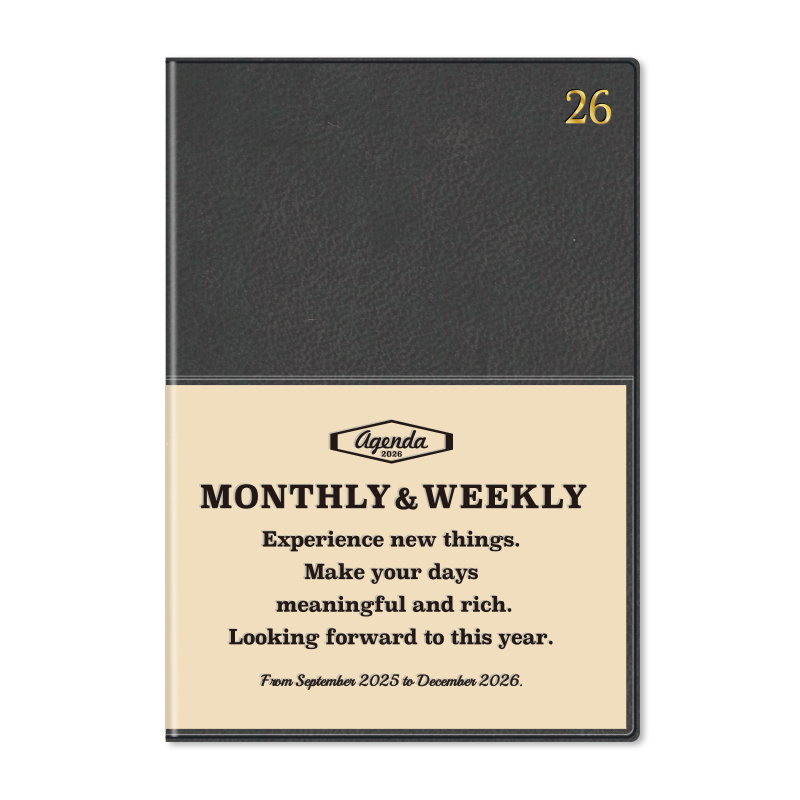 DBG-2602：2026年度 9月始まり スケジュール帳 B6サイズ 月曜始まり