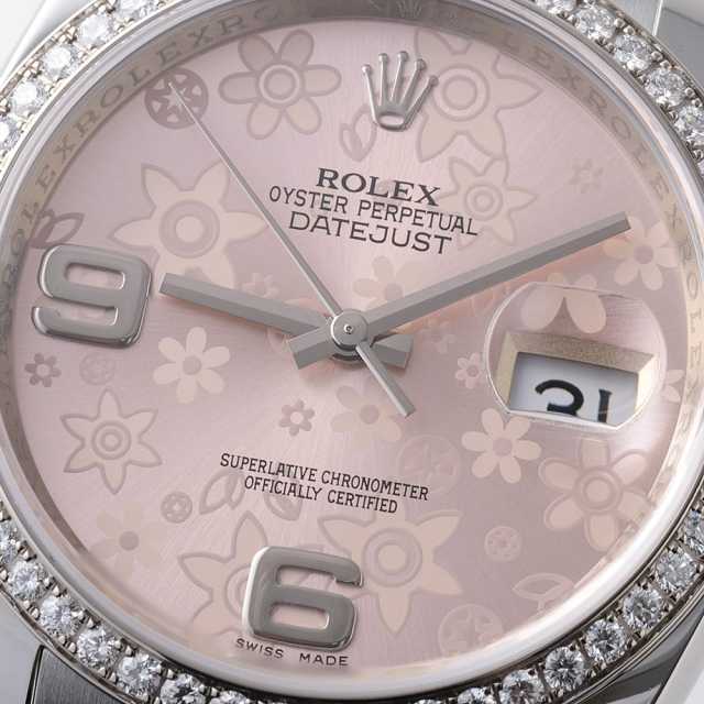 116244 ピンク ROLEX（ロレックス）デイトジャスト ベゼルダイヤ 中古