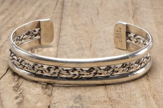 バングル ブレスレット メキシカン ジュエリー ヴィンテージ シルバー