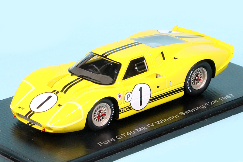 スパーク 1/43 フォード GT40 Mk.IV セブリング 12h 1967 Winner No.1