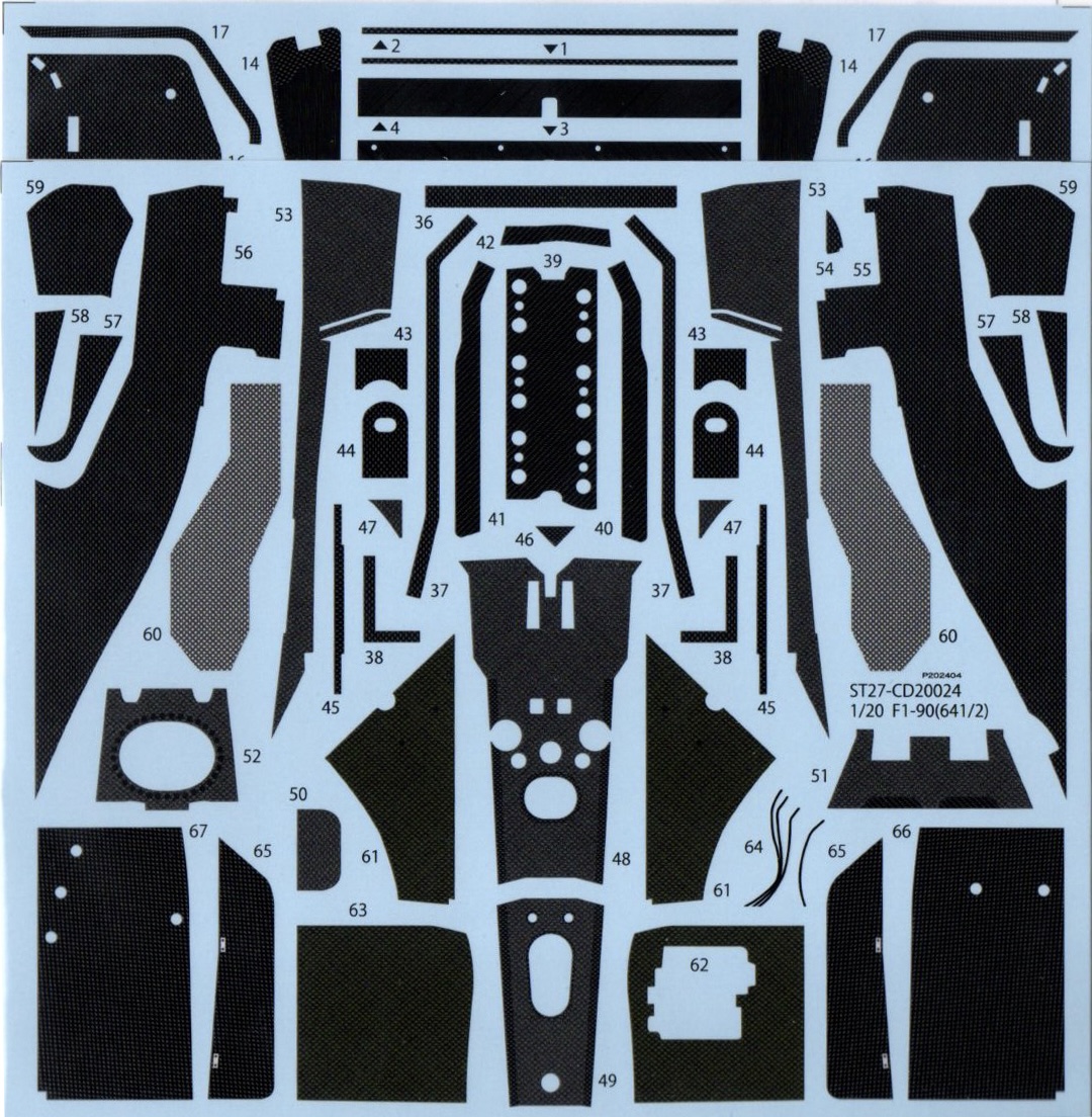 スタジオ27 1/20 フェラーリ F190 641/2 カーンボンデカール フジミ