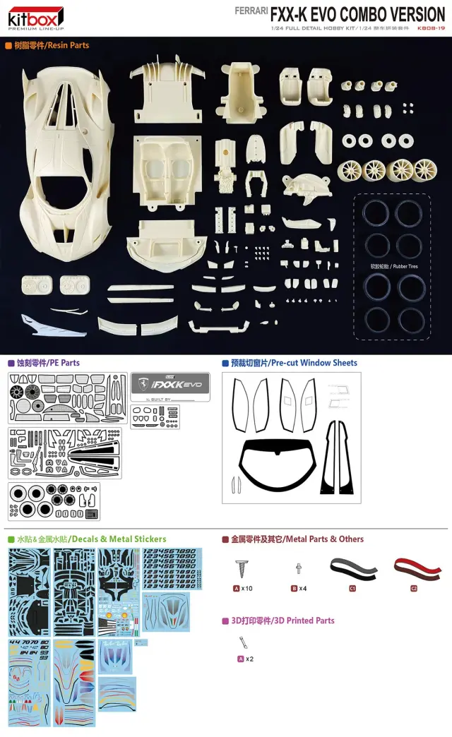 KITBOX / PZYmodel 1/24 レジンキット フェラーリ FXX-K Evo