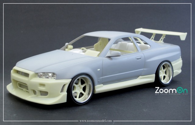 ZoomOn 1/24 トランスキット ニッサン スカイライン GT-R R34 ワイルド