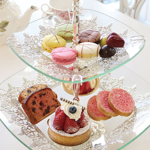 アフタヌーンティー ケーキスタンド(プレートスタンド) 2段 レース