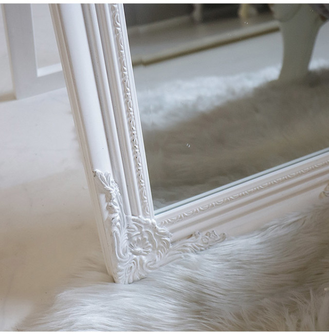 スタンドミラー 姿見 ホワイト アンティーク｜おしゃれインテリア