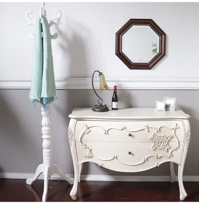 イタリア製 八角形 ウォールミラー(壁掛け鏡) 52×52cm｜おしゃれ