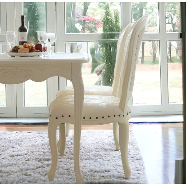 輸入家具 コンフォートダイニングセット 6人掛け ホワイト｜Chipty