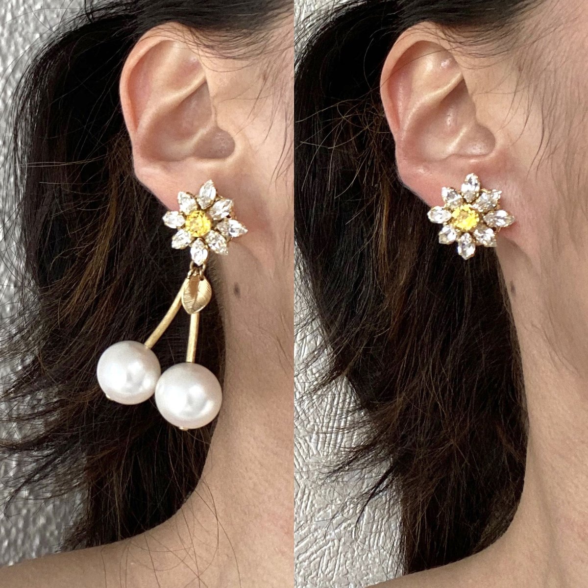 DAISY✖️CHERRY Pearls 【2WAYタイプ】 イヤリング/ピアス | casa