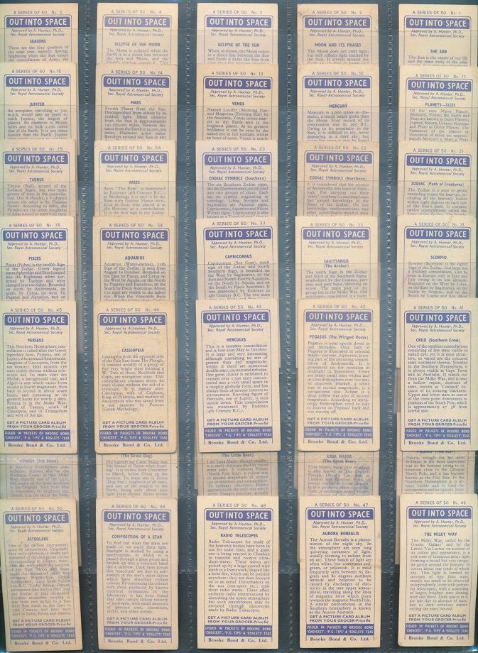 1958年シガレットカード＜イギリス＞◇「宇宙へ」全50種