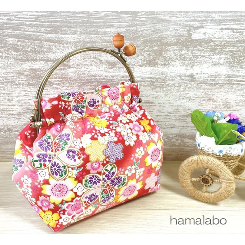 KT-2036】ベンリーがま口ポーチ(くしゅくしゅタイプ)の型紙＆レシピ