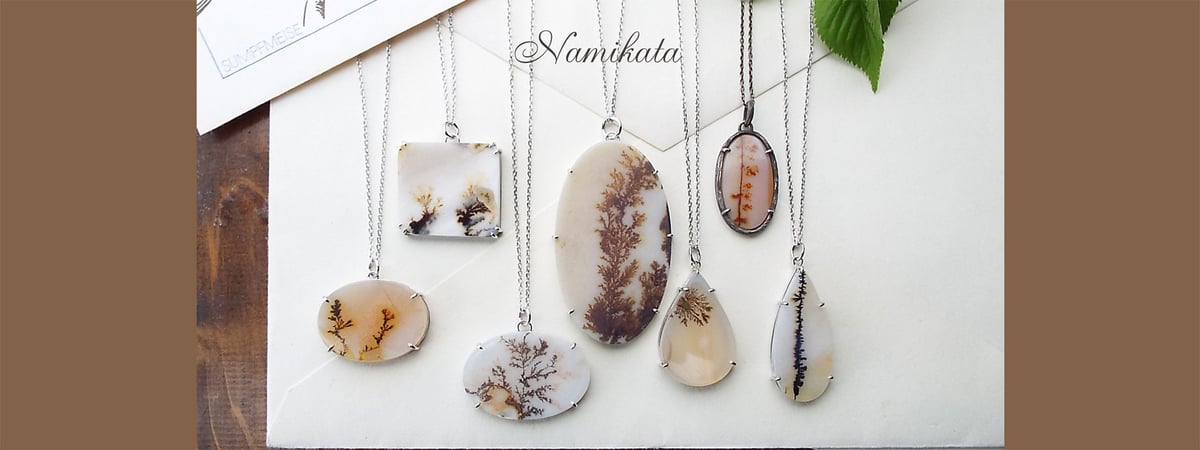 デンドリティックアゲートのピアス | Namikata