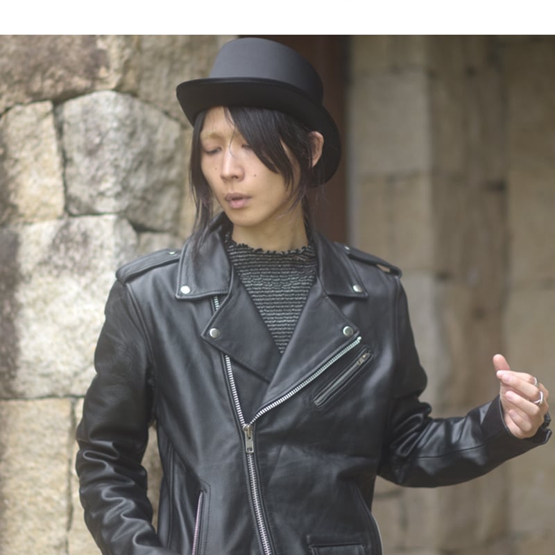 albino】 カウハイド仕様リアルレザーダブルライダースジャケット | albino