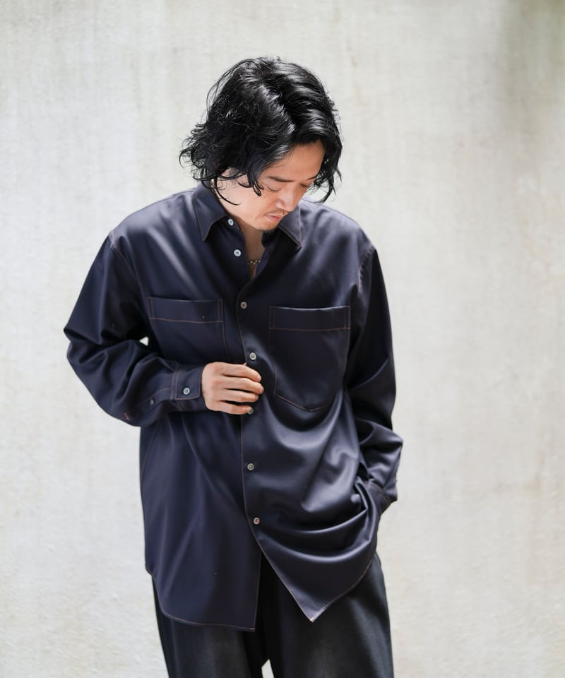 MB ULTIMATE 尾州ウール パーマネントカラーステッチシャツ | MB