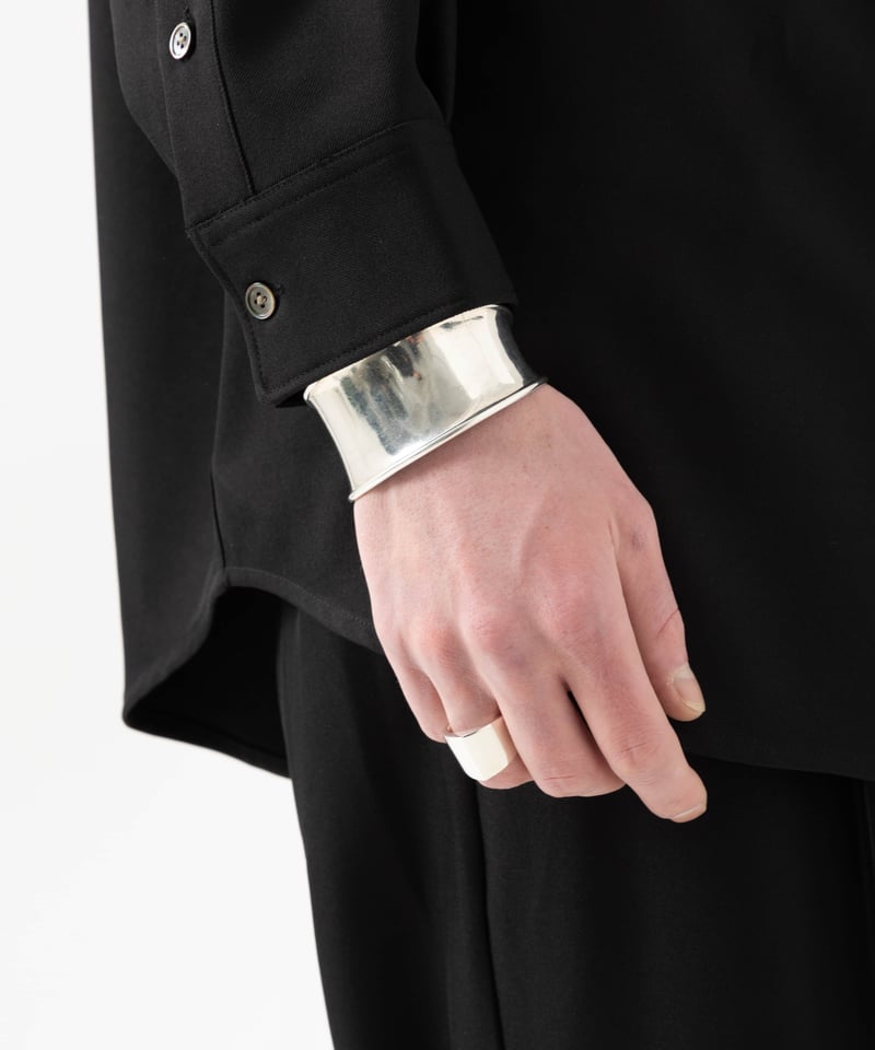 OX JEWELRY High-End SILVER CURVE BANGLE | MB -t