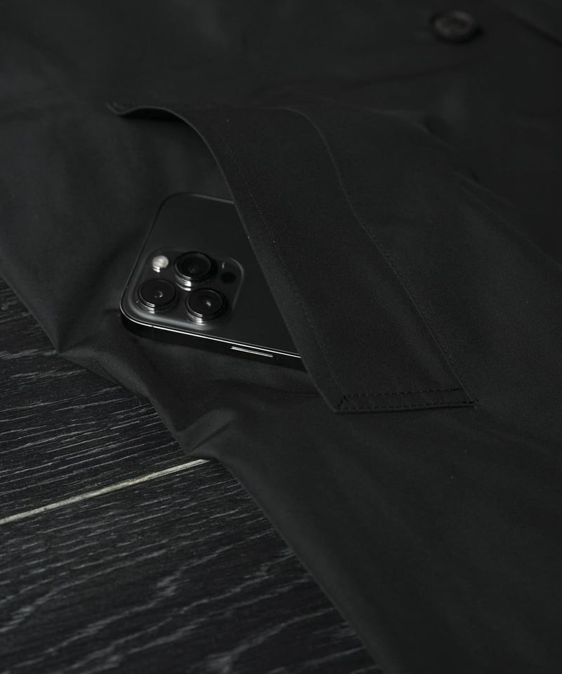 MB ULTIMATE FABRIC MEMORY TWILL シングルトレンチコート by