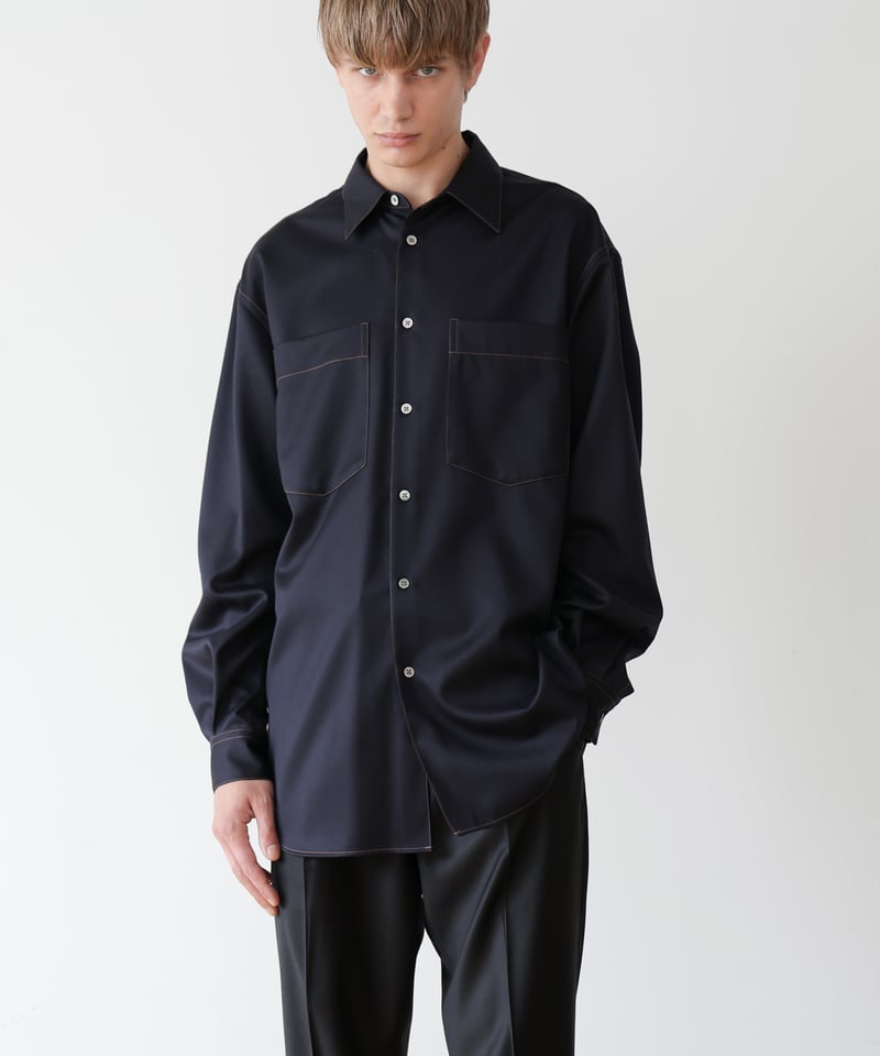 MB ULTIMATE 尾州ウール パーマネントカラーステッチシャツ | MB