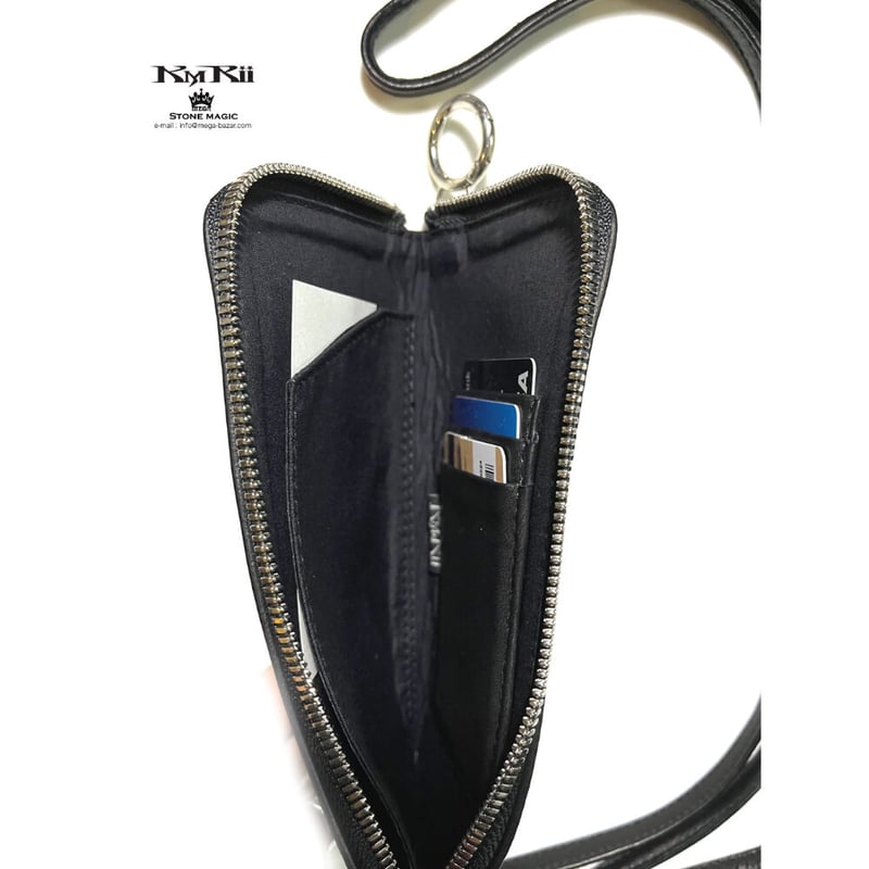 KMRii ・ケムリ・ Drop Purse・ 薄型・マルチ ウォレット・パイソン