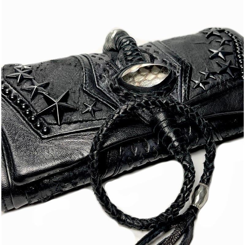 KMRii・ WB-Crystal Black Star/MB・Long Wallet・長財布