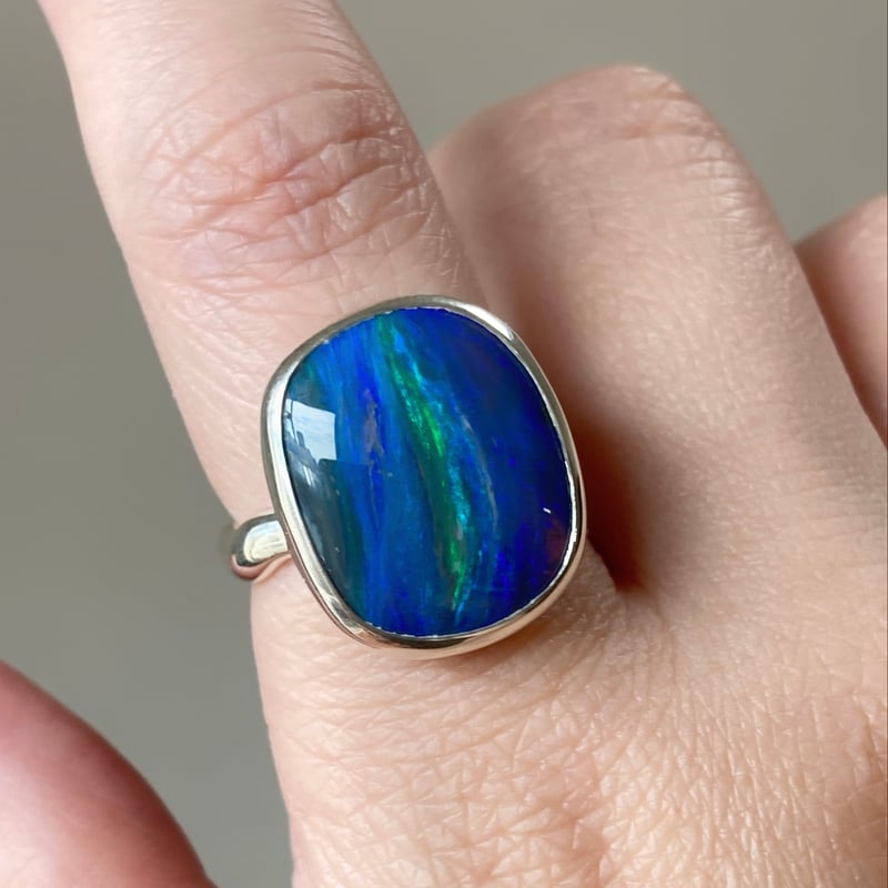 ブラックオパールリング(9.5ct)/ SV925 | su-py